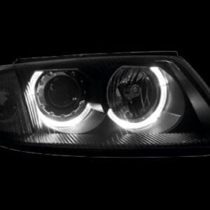 Кристални фарове Angel Eyes VW PASSAT B5.5 (01-05) - черни