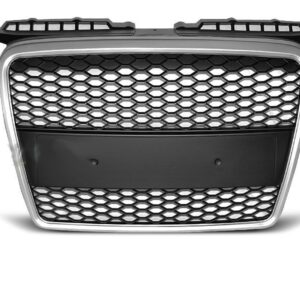Решетка с поставка за емблема за AUDI A3 (2003-2008) - RS-Look silver