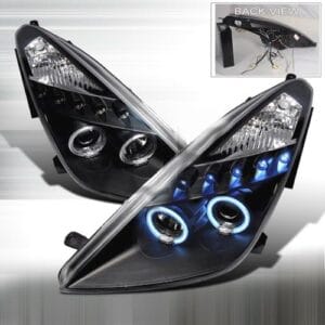 Кристални фарове Angel eyes TOYOTA CELICA T230 (99-05) - черни