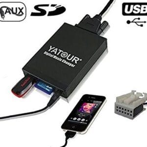 USB / MP3 audio interface за VW GOLF 5 6, TOURAN, TOUAREG, TIGUAN, T5, JETTA, POLO / AUDI A3 (2004+), A4 (2007+), TT (2007+) / SEAT Alhambra, Arosa, Cordoba, Ibiza, Leon, Toledo / Skoda Fabia, Octavia, Superb - с 12 пинов порт