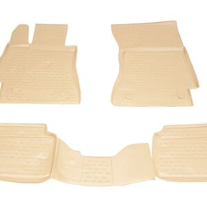3D Гумени стелки за Mercedes W221 S-Class (2005-2013) бежови 4pcs.