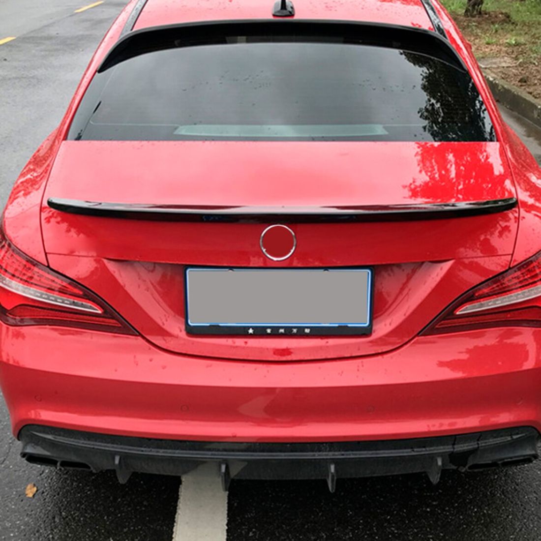 Спойлер за багажник Mercedes W117 CLA (2013-2019) - AMG - черен гланц - Image 2
